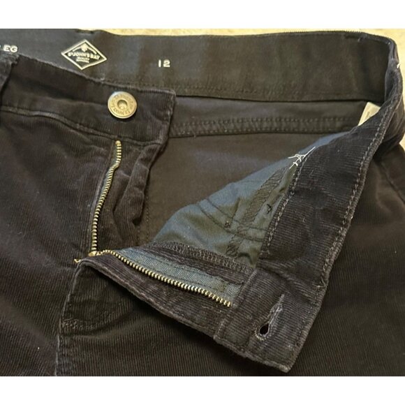 Women's St. John's Bay Black Velvet Straight Leg Pants Cotton Blend Size 12 - Picture 13 of 14